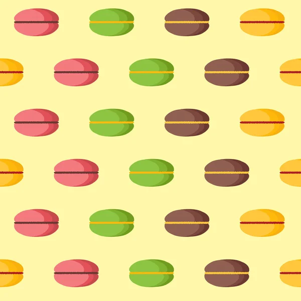 Fundo sem costura com macaroons —  Vetores de Stock