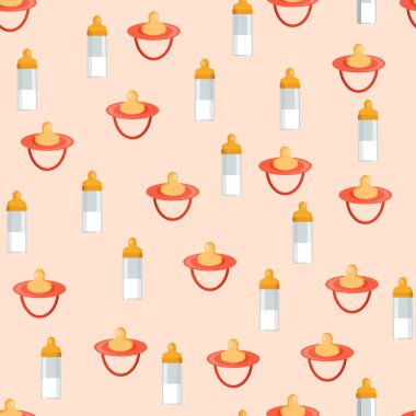 Meme ve biberon ile sorunsuz arka plan