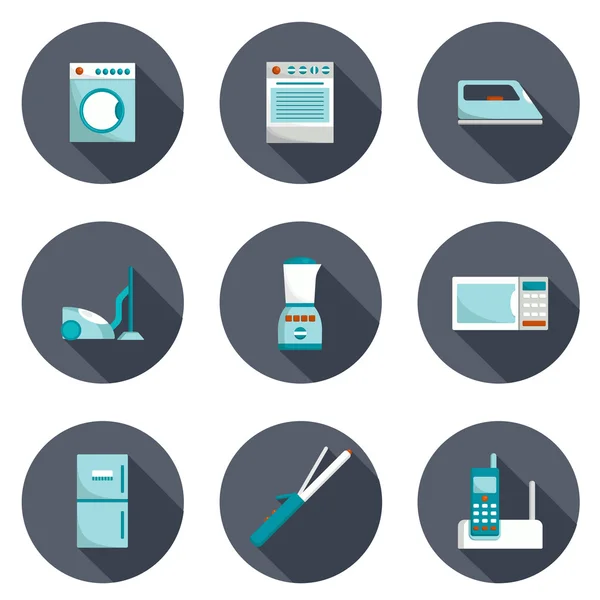 Set of home appliances icons — Stock Vector