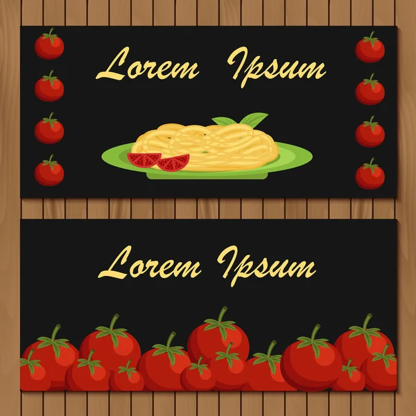 Template for menu on italian food theme Stock Illustration