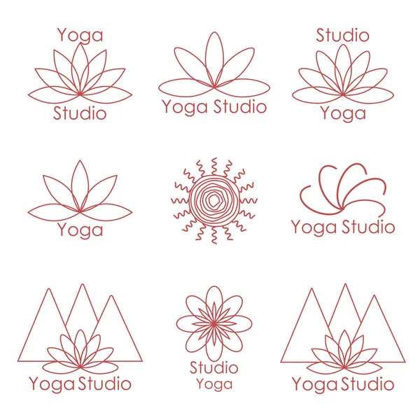 Sjabloon voor logo van yogastudio — Stockvector