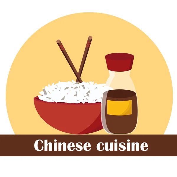 Vektorillustration zum Thema chinesisches Essen — Stockvektor