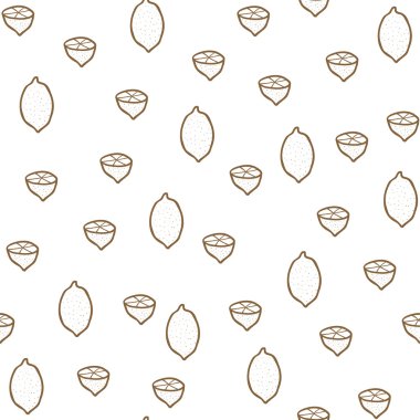 Sorunsuz arka planlar ile çizilmiş limon el