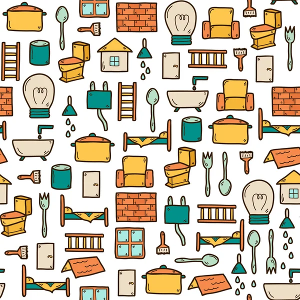 Seamless home remodeling background — Stock Illustration Seamless home remodeling background Stock Illustration