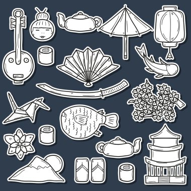 Japonya çıkartmaları kümesi