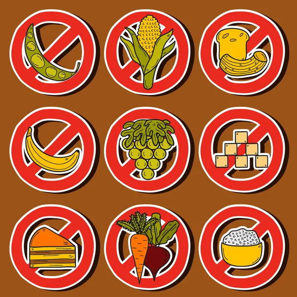 Paleo diet stickers — Stock Vector