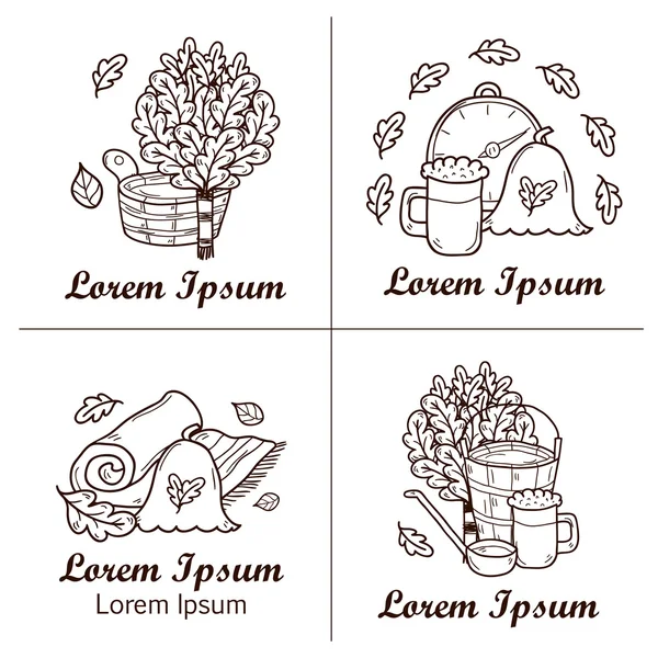 Elle çizilmiş sauna kavramı