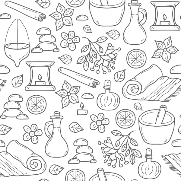 Fondo ayurveda sin costuras — Vector de stock