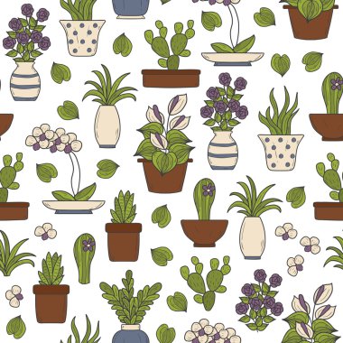 Sorunsuz houseplant arka plan