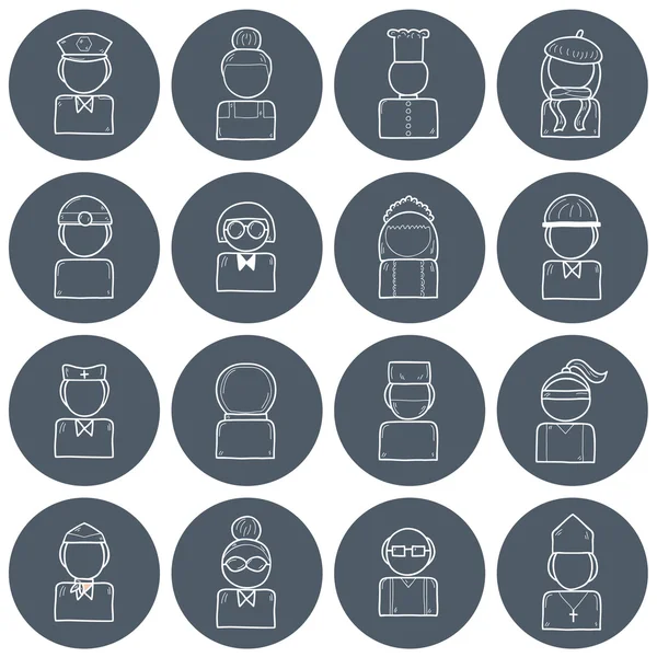 Set of people profession icons