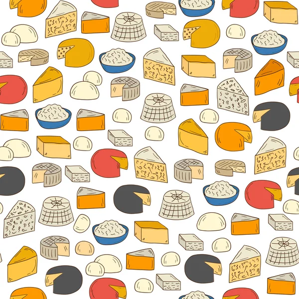 Fondo de queso sin costura — Vector de stock