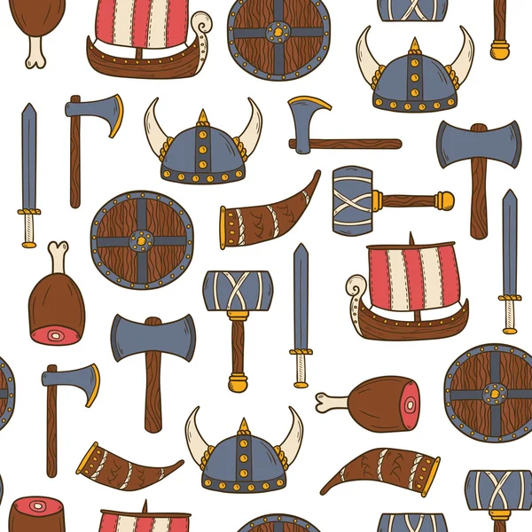 Seamless viking background — Stock Vector