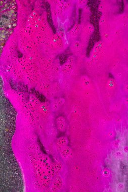 Asfalt üzerinde pembe köpük arkaplan, soyut arkaplan