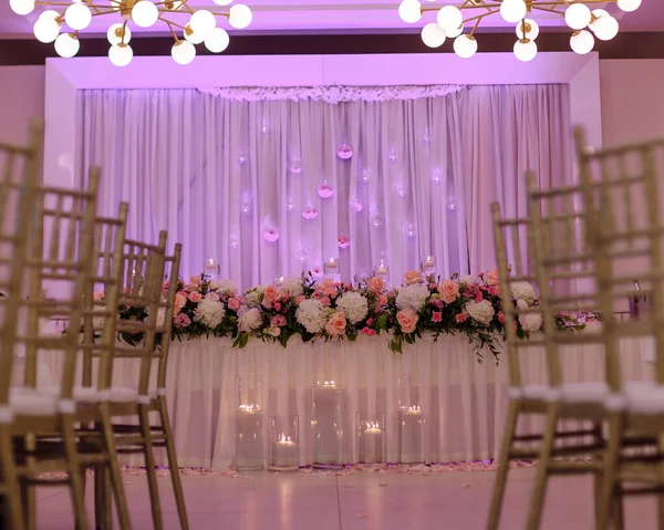 Bbeautifully Designed Wedding Event Wedding Floristry Pink Tones Concept Design — Stock Photo, Image