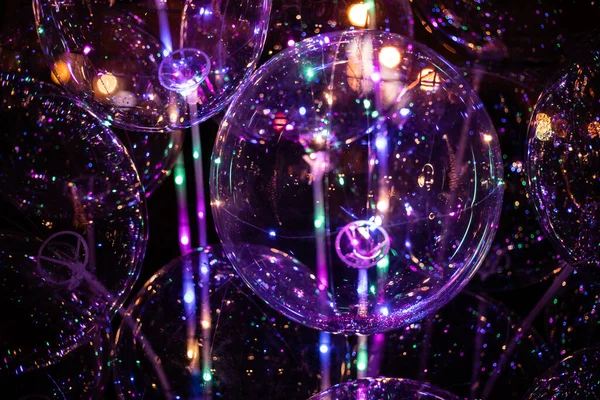 Purple Sphere Magic Lights Black Background Photo — Stock Photo, Image