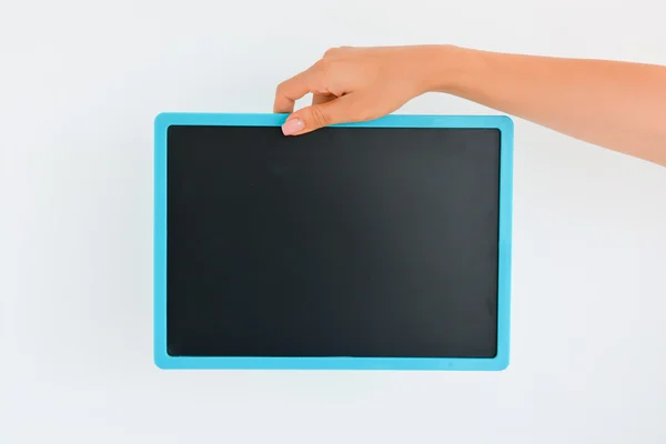 Blank blackboard with blue frame — Stock Photo, Image