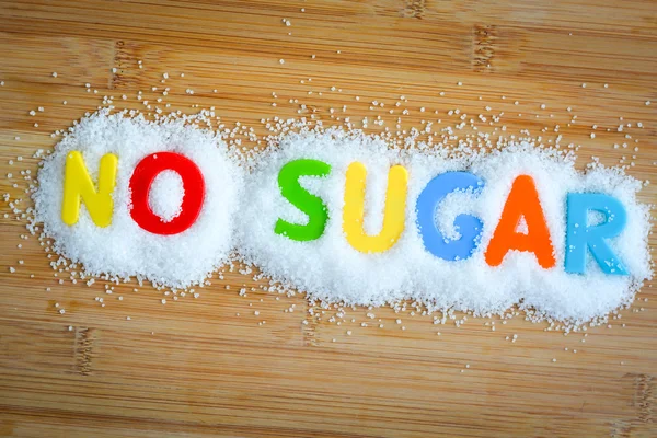 Parole No Zucchero sullo zucchero semolato — Foto Stock