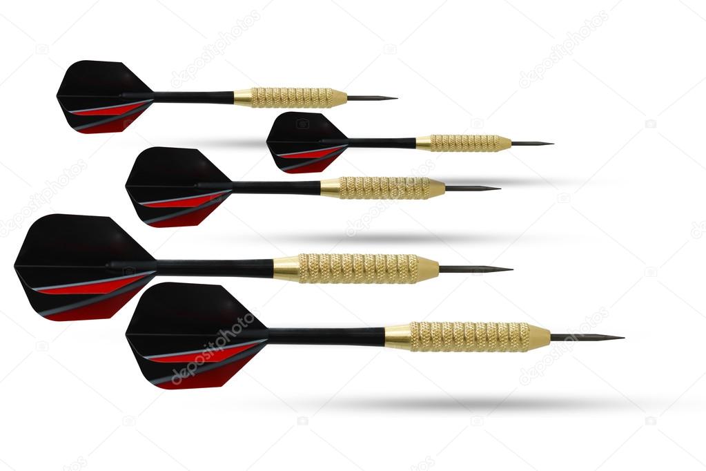 Sharp darts flying in one direction