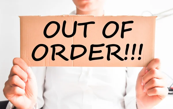 Out of order concept or work exhausted — Stock Photo, Image