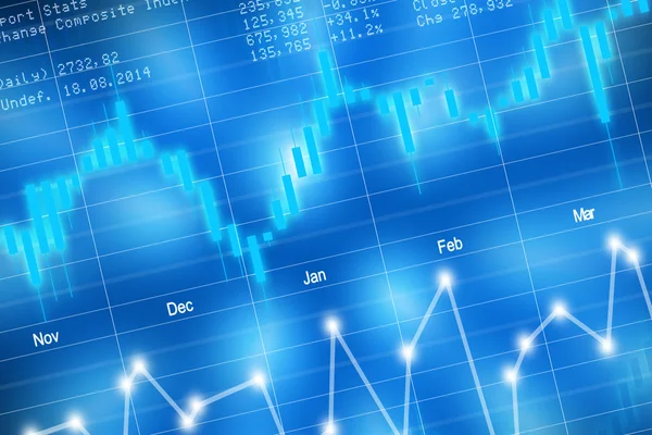 Stock market candlestick chart — Stock Photo, Image