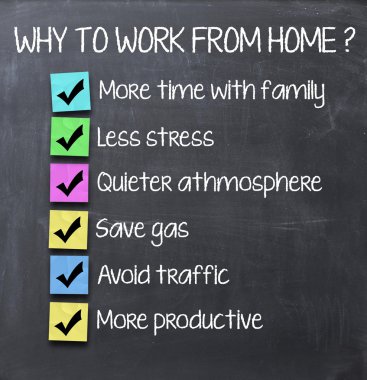 Working from home advantages clipart
