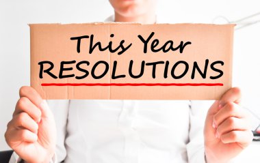 This year resolutions concept clipart