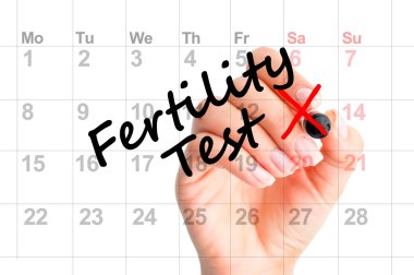 Fertility test date on agenda clipart