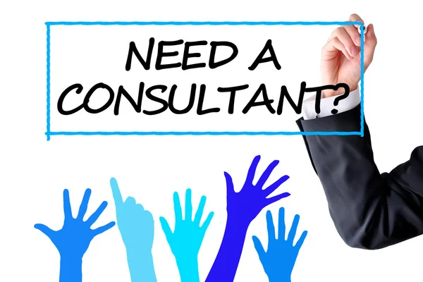 Need a consultant text question — Stock Photo, Image