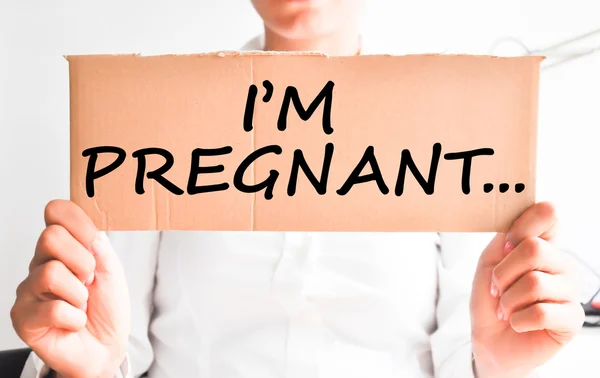 I am pregnant text — Stock Photo, Image