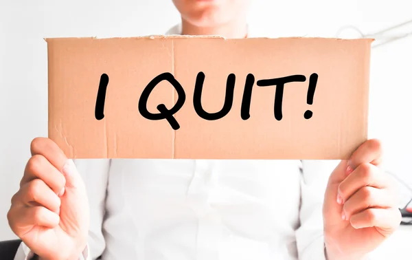 Quit my job decision — Stock Photo, Image