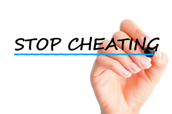 Stop cheating concept — Stock Photo, Image