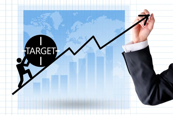 Fight to achieve company target — Stock Photo, Image