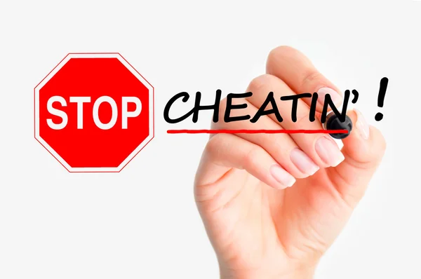 Stop cheating concept — Stock Photo, Image