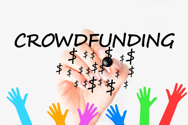 Crowd funding platform concept — Stock fotografie