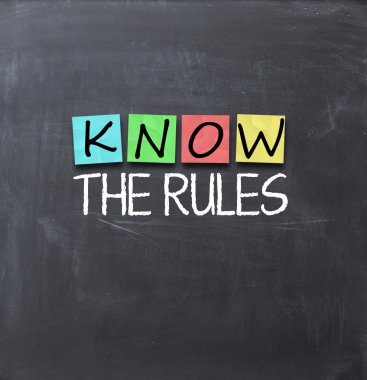 Know the rules concept clipart