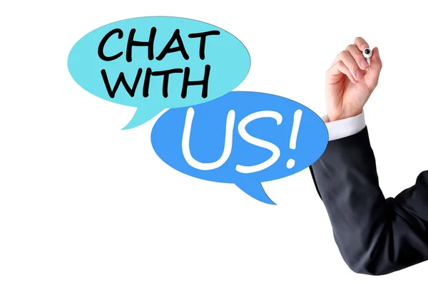 Chat with us concept — Stock Photo, Image