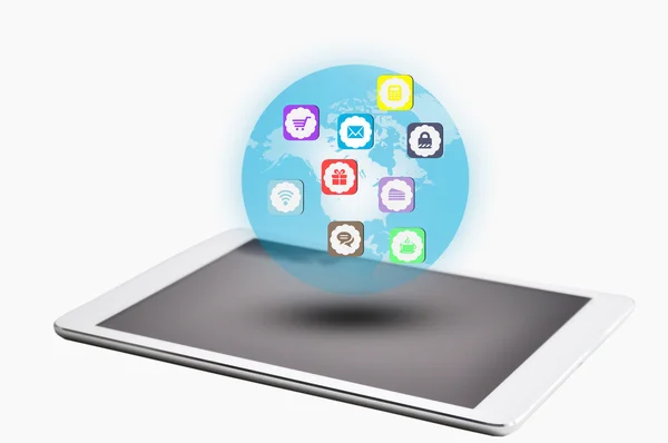 Develop tablet apps and programs — Stock Photo, Image