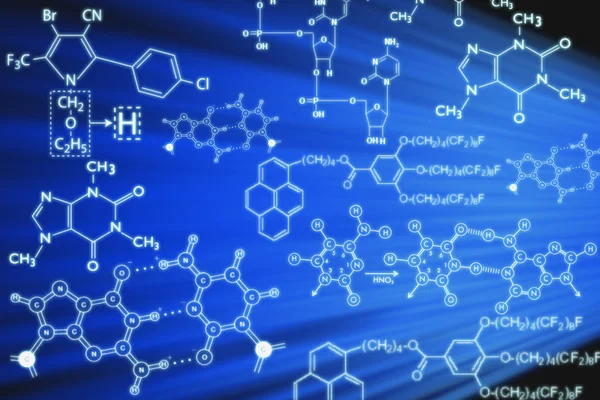 Multiple chemistry formulas — Stock Photo, Image