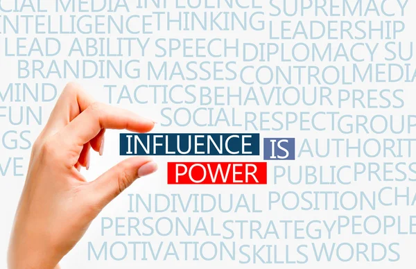 La influencia es el concepto de poder — Foto de Stock