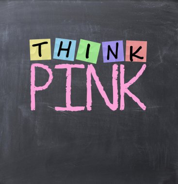 Think pink concept clipart