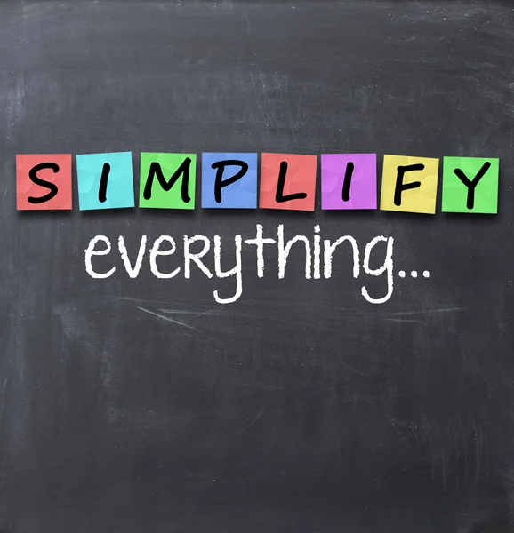 Simplify things and everything concept — Stock Photo, Image