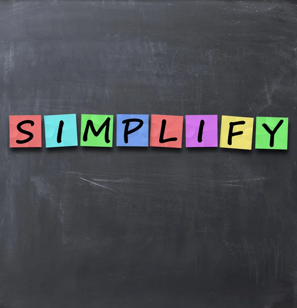 Simplify things and everything concept — Stock Photo, Image