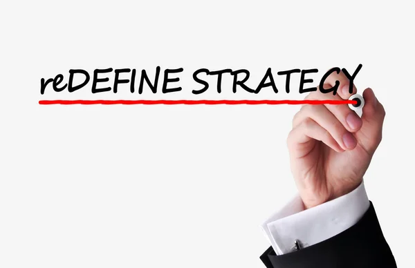 Omdefiniera business strategi text — Stockfoto