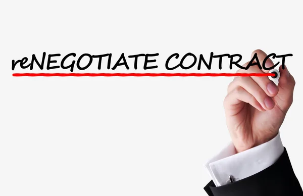 Renegotiate business agreement — Stock Photo, Image