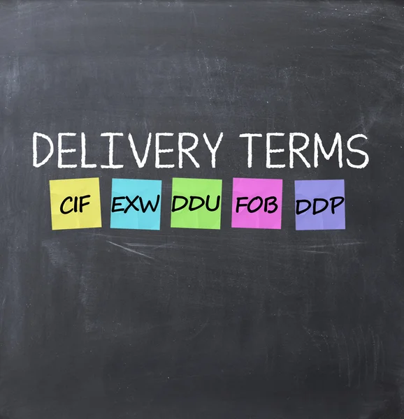 Delivery terms concept — Stock Photo, Image