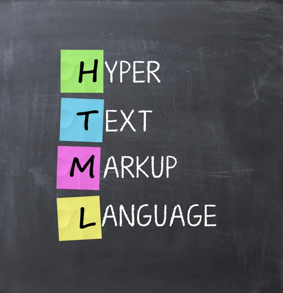 Linguagem de marcação de texto hiperativo — Fotografia de Stock