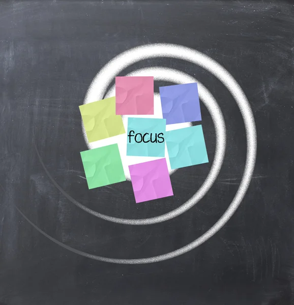 Focus tekst concept — Stockfoto