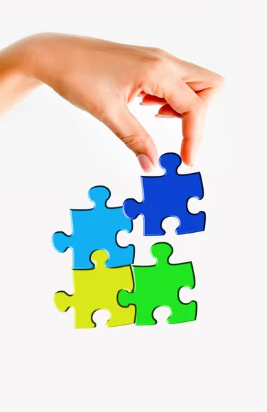 Solving puzzles — Stock Photo, Image