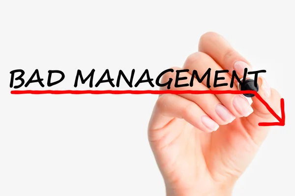 Bad management concept — Stock Photo, Image