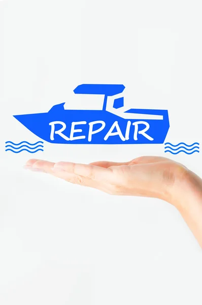 Boat repair — Stock Photo, Image